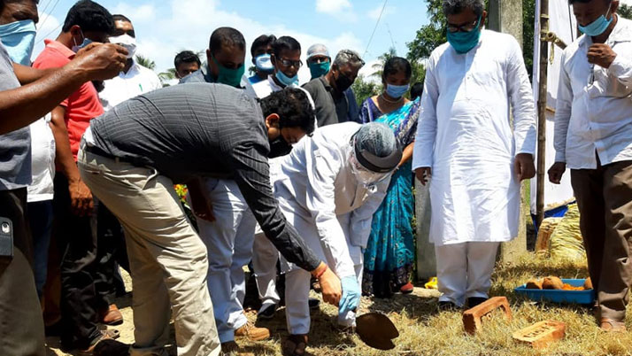 After returning home after winning the Corona Minister Swapan Debnath worked for development