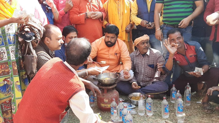 The BJP is holding a sit-in protest in Durgapur
