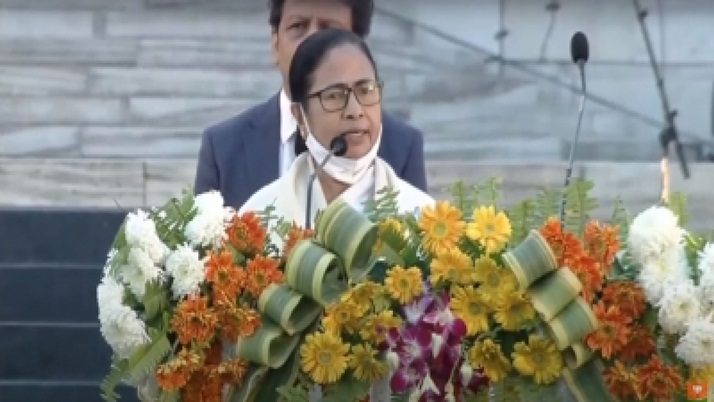 The Chief Minister was angry at the slogan 'Joy Sriram' and did not speak