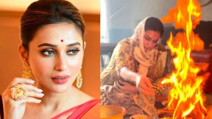 Actress Mimi Chakraborty Jagannath bandana at home