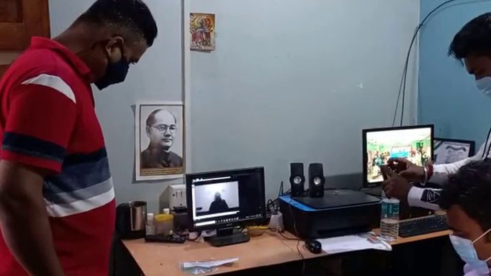 mujahidin threat video cd at raiganj district press club