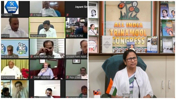 Sonia calls Mamata's message at the opposition meeting