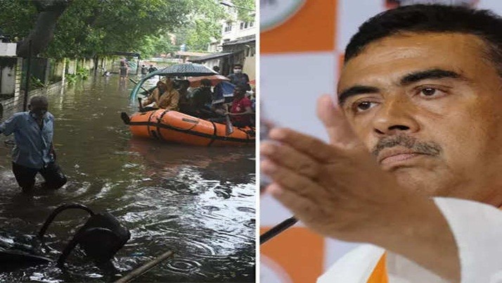 mamata banerjee himself is responsible for this flood: Suvendu adhikari