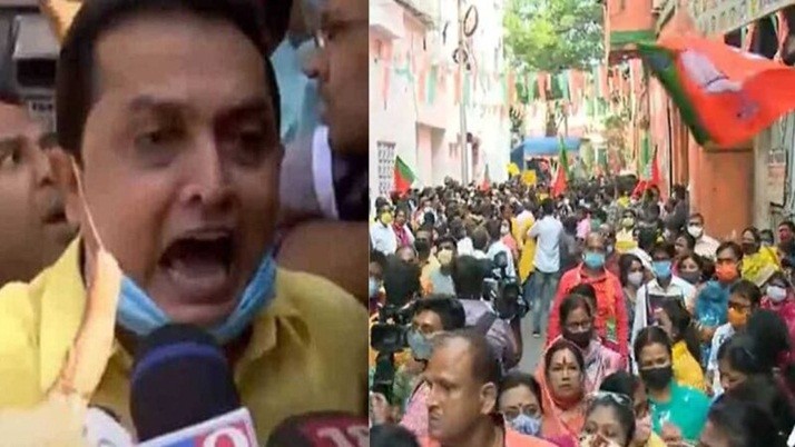 BJP: State BJP targets Trinamool over fuel prices, state police block the way