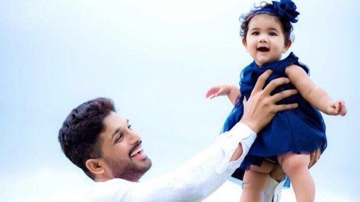 Allu Arjun's gets love from her daughter after returning home