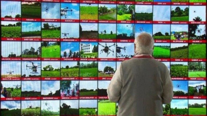 The Prime Minister inaugurated a new chapter in agriculture, 100 Kisan drones