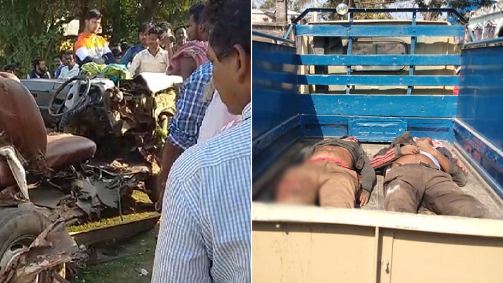 A four-wheeler carrying a lorry hit the wedding house - 2 dead and 3 injured