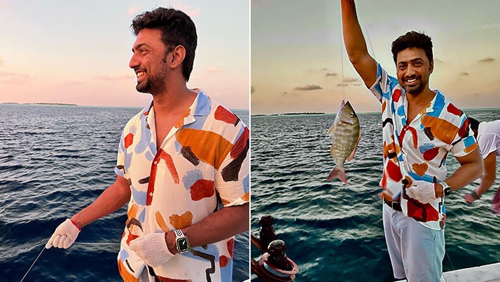 'Emni' MP actor busy fishing on the beach