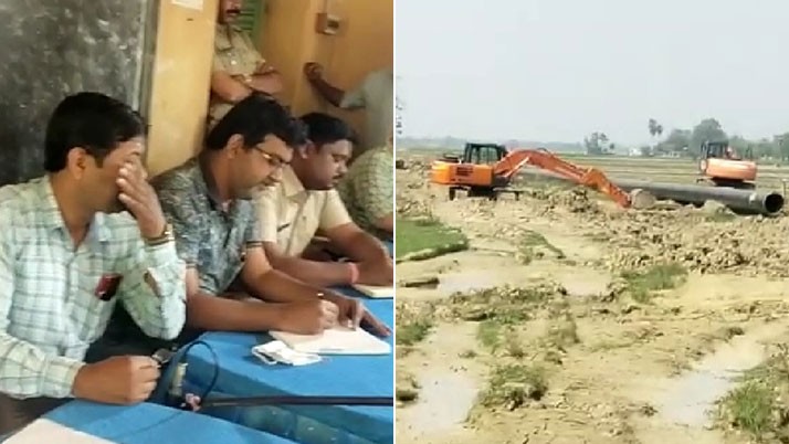 Farmers in East Burdwan stopped laying the Indian Oil pipeline