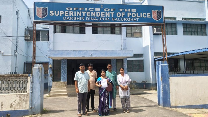 BJP MLA's protest against teacher harassment
