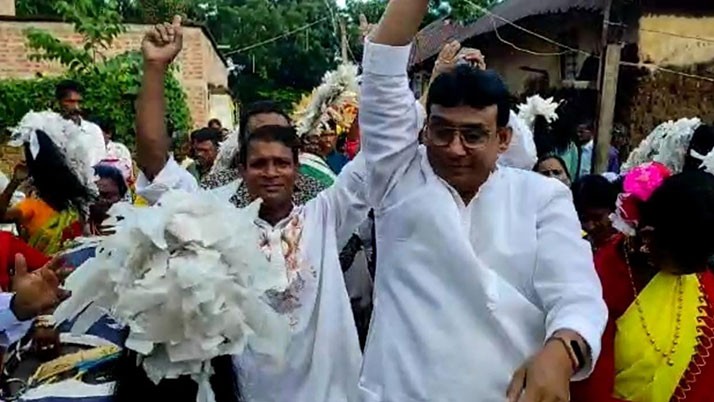 There is a lot of frenzy around Puja Carnival in Goalara village of Aushgram