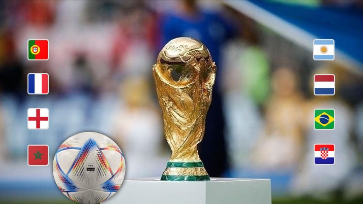 See at a glance which team will play in the quarter-finals of World Cup football, when and at what time