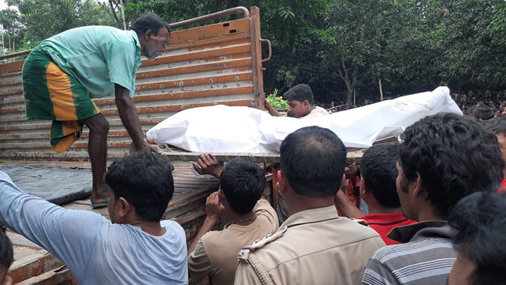 The Trinamool worker's husband was brutally killed after being taken from the front of the house, creating excitement in the area