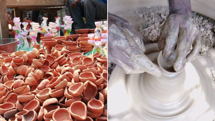 The value of clay lamps has decreased, the potters are unwilling to give up