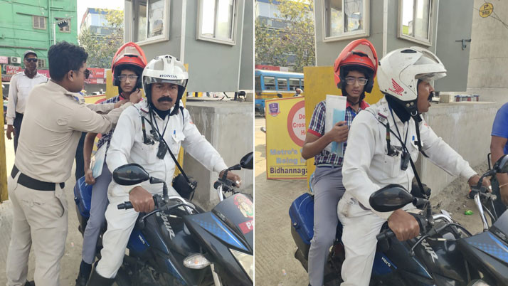 Traffic police is not God's messenger! CBSE aspirants somehow…….