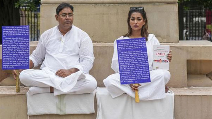 Two Trinamool MLAs were administered the oath by the Speaker of the Legislative Assembly, Suvendu Shouts