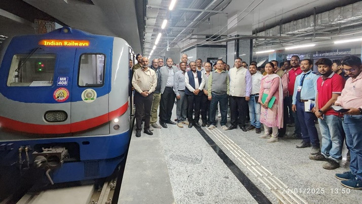Successful trial run of Noapara-Jai Hind Airport Metro Line