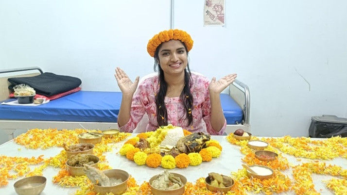 nursing staff aiburo bhat ritual in rampurhat medical college