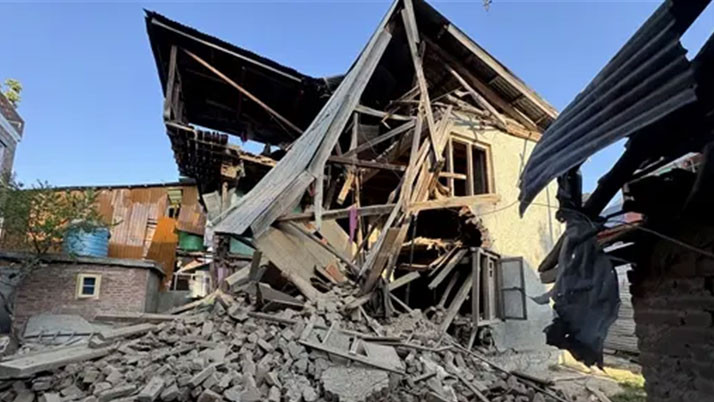 Terrorists' house blown up in Pahelgaon incident