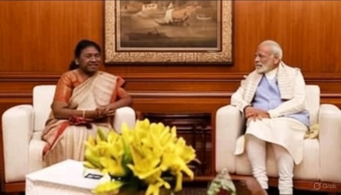 PM Narendra Modi meets President Draupadi Murmu