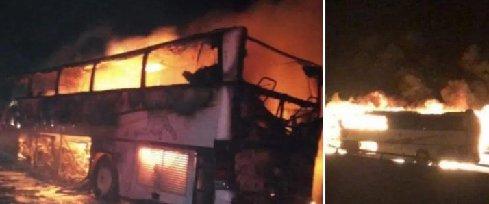 Soudi Arabia bus fire indian tourists killed