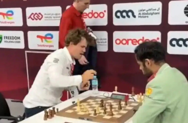 magnus-carlsen-angry-after-losing-to-arjun-erigaisi-fide-blitz-doha