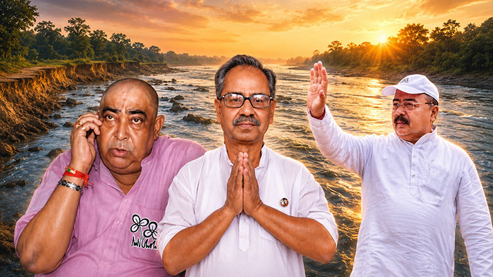 The fires of discontent rage within Anubrata's stronghold! The Trinamool is crumbling at a pace even swifter than the currents of the Ajay River!