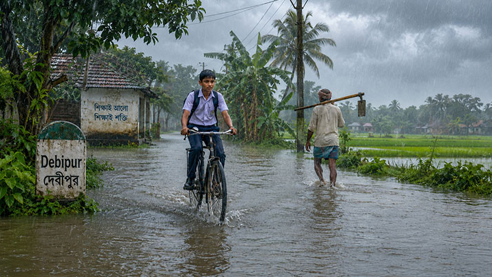 Bengal is being drenched by the impact of a low-pressure system! It is set to make landfall across the Digha-Balasore coast today, with forecasts predicting continuous rain in Kolkata.