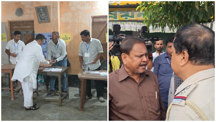 A day full of excitement in the Nandigram and Rejinagar by-elections bjp congress ajup cpm