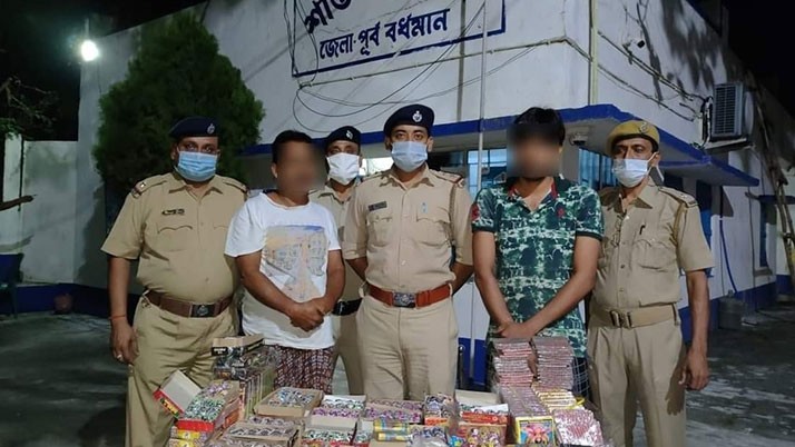 four raids were carried out in East Burdwan and 4 arrests were made