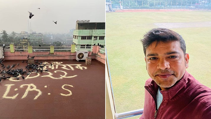 Why did Laxmi Ratan Shukla post a picture of a pigeon to wish a happy new year?